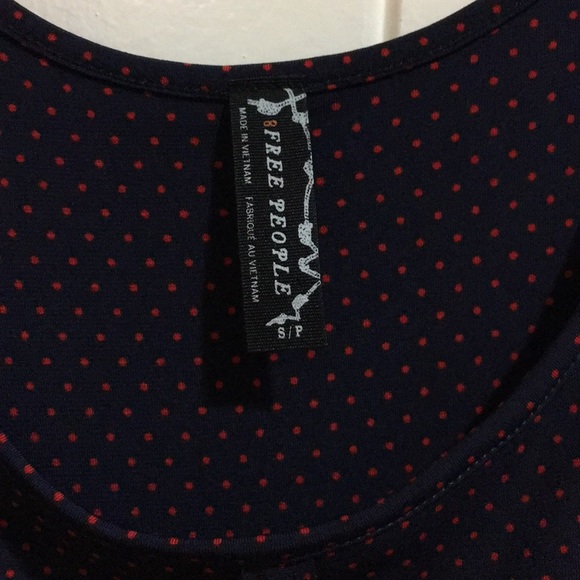Free People small blue red polka dot dress - Picture 5 of 5